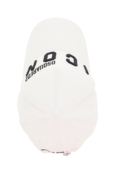 Shop Dsquared2 Baseball Cap With Logo In White,black