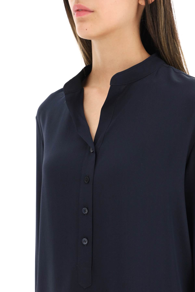 Shop Stella Mccartney Silk Shirt In Blue