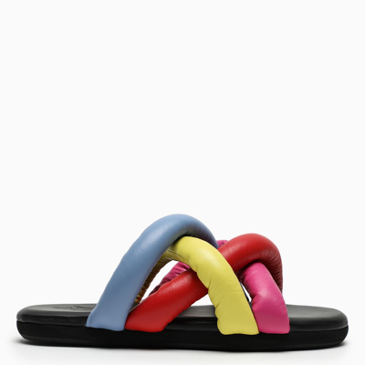 Shop Moncler Genius Multicolour Jbraided Sliders In Multicolor