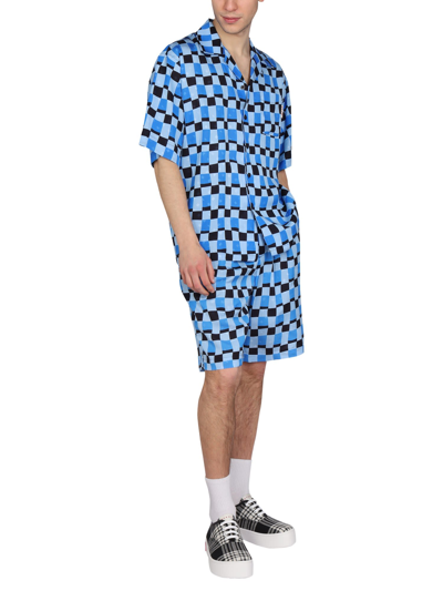 Marni Checked Knee-length Shorts In Multicolour