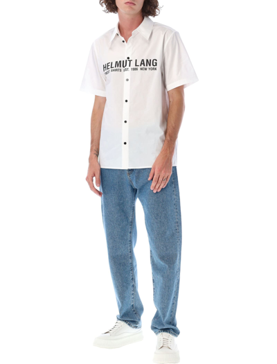 Shop Helmut Lang Logo Shirt In White