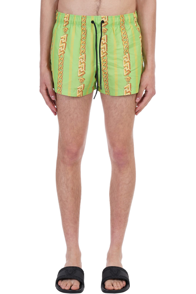 Shop Versace Beachwear In Green Polyamide