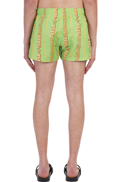 Shop Versace Beachwear In Green Polyamide