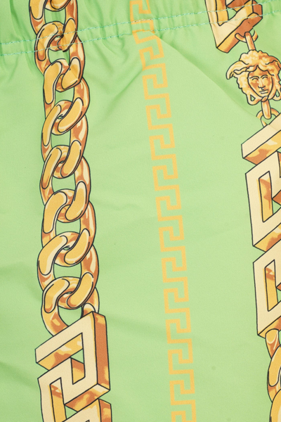 Shop Versace Beachwear In Green Polyamide