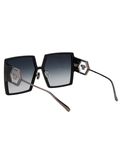 Shop Philipp Plein Plein Diva Sunglasses In 0700 Black