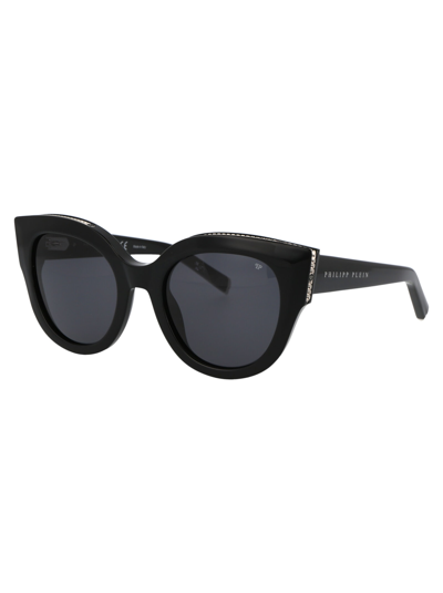 Philipp Plein Square-frame Acetate Sunglasses In 0700 Black