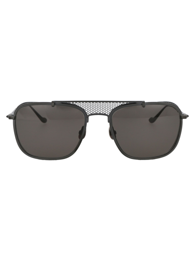 Shop Matsuda M3110 Sunglasses In Mbk Matte Black