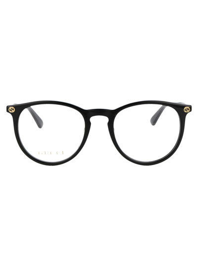 Shop Gucci Gg0027o Glasses In 001 Black Black Transparent