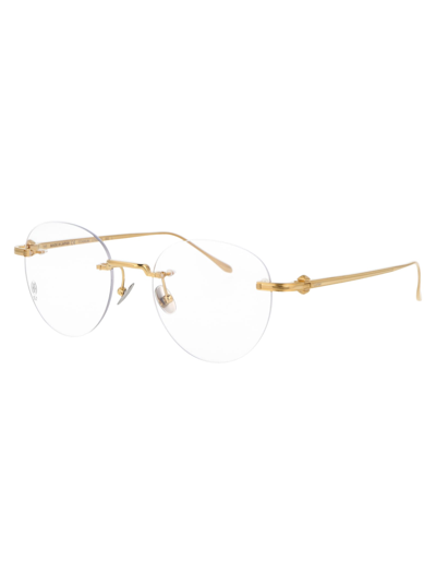Shop Cartier Ct0342o Glasses In 002 Gold Gold Transparent