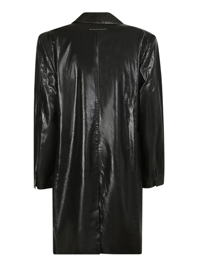 Mm6 Maison Margiela Leather Jacket In Black
