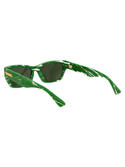 Shop Bottega Veneta Bv1143s Sunglasses In 004 Green Green Green