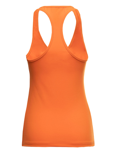 Shop Dsquared2 D-squared2 Woman S Stretch Cottonorange Tank Top With Logo Print In Orange