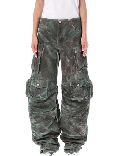 Shop Attico Fern Cargo Trousers In Stained Green