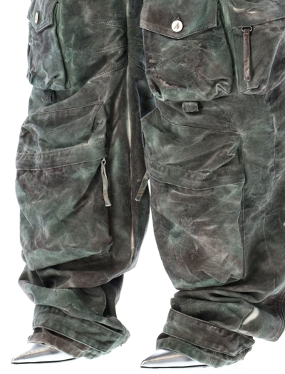 Shop Attico Fern Cargo Trousers In Stained Green