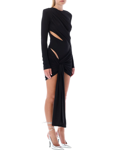 Shop Attico Brigit Mini Dress In Black