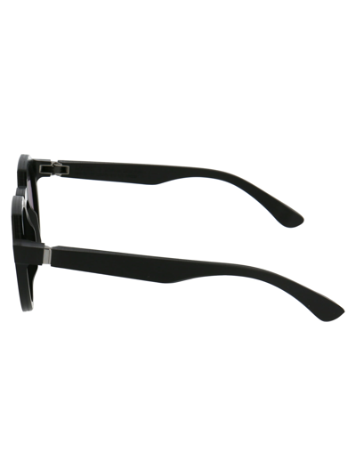 Shop Mykita Mmraw007 Sunglasses In 802 Raw Black Havana Skyblue Solid