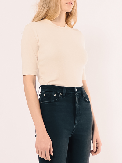 Amendi The Dreamer Ribbed Top In Off White