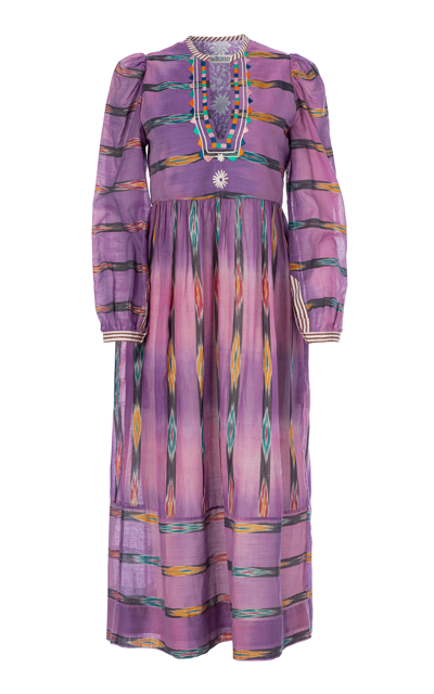 Shop Alix Of Bohemia Women's Winifred Violet Night Cotton Maxi Dress In Print