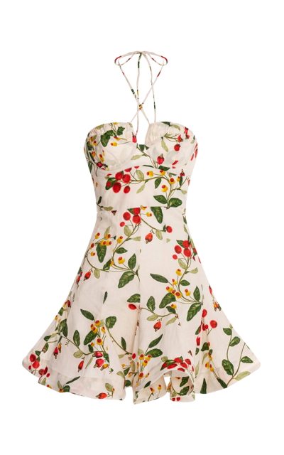 Shop Agua By Agua Bendita Women's Anturio Frutal Linen Mini Dress In Print