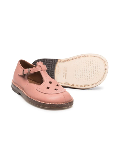 Pèpè Cut-out Detail Leather Shoes In Pink