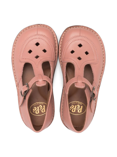 Pèpè Cut-out Detail Leather Shoes In Pink