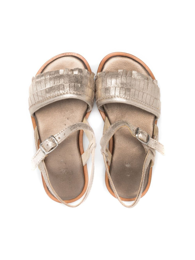 Two Con Me By Pépé Moira Fringed Open-toe Sandals In Gold