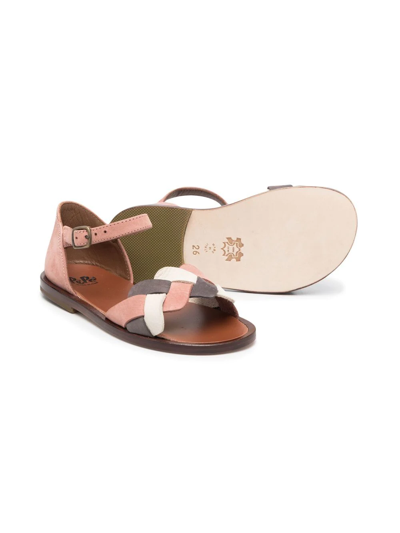 Pèpè Chloé Braided Sandals In Pink