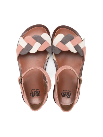 Shop Pèpè Chloé Braided Sandals In Pink