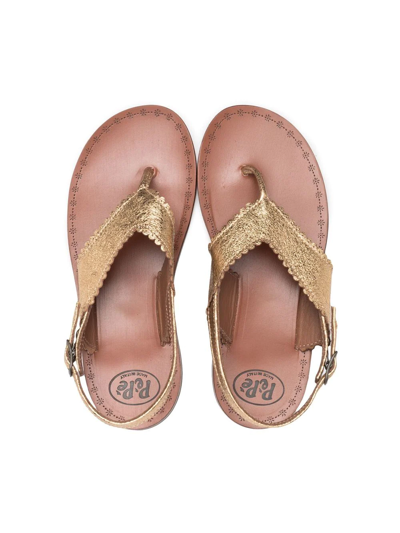 Pèpè Juliette Open Toe Sandals In Gold