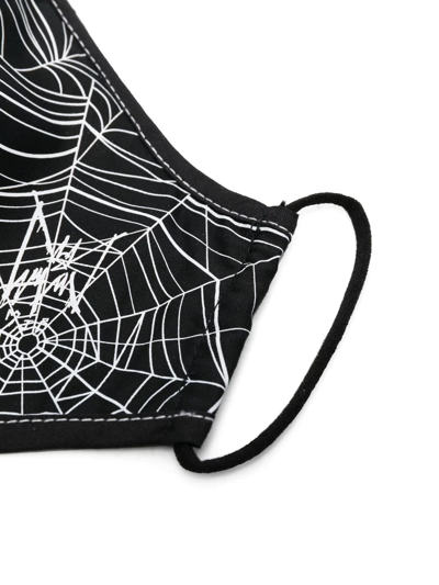 Mjb Marc Jacques Burton Web-print Face Mask In Black