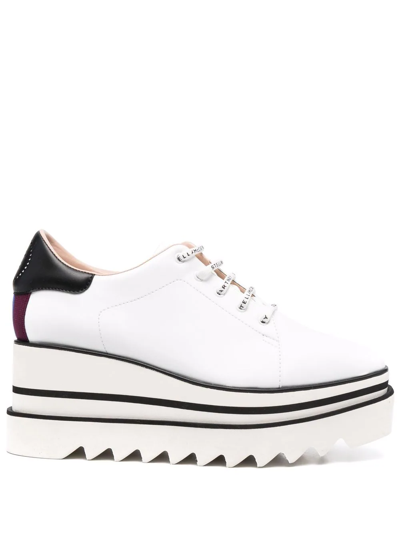 Shop Stella Mccartney Elyse Ridged Sole 80mm Sneakers In White