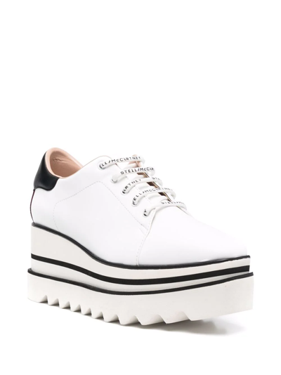 Shop Stella Mccartney Elyse Ridged Sole 80mm Sneakers In White