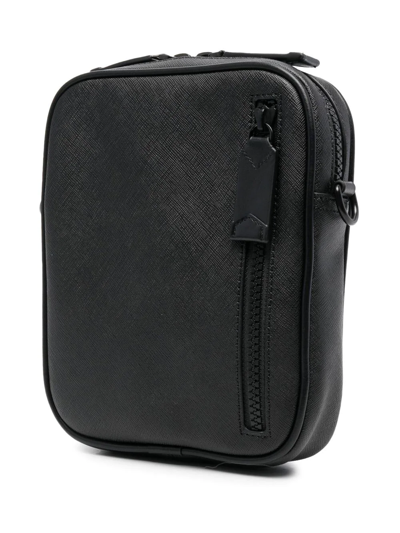 Shop Karl Lagerfeld Monogram-pattern Shoulder Bag In Black