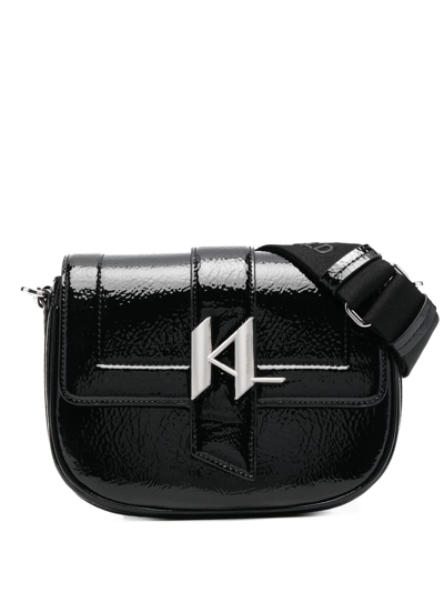 Shop Karl Lagerfeld K/saddle Crossbody Bag In Black
