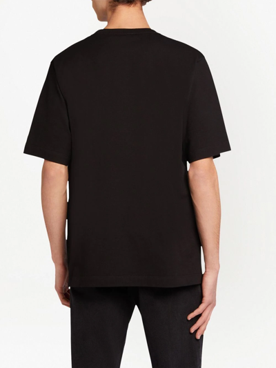 Shop Giuseppe Zanotti Rhinestone-embellished Logo T-shirt In Black