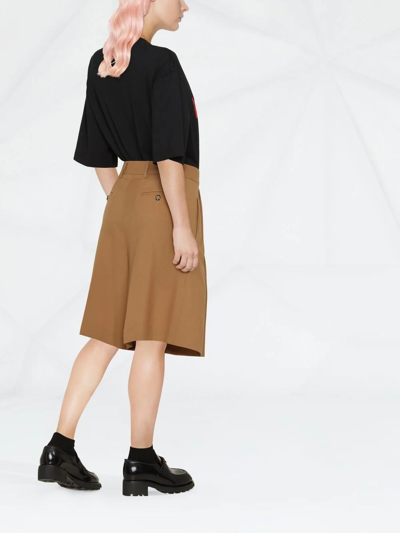 Shop Marni Knee-length Wool Shorts In Brown