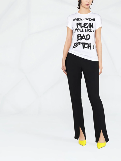 Shop Philipp Plein Sexy Pure Rhinestone-embellished T-shirt In White