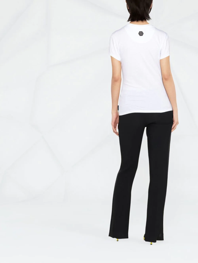 Philipp Plein Sexy Pure Rhinestone-embellished T-shirt In White