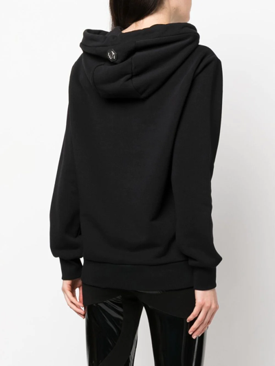 Philipp Plein Skull-print Cotton Hoodie In Black