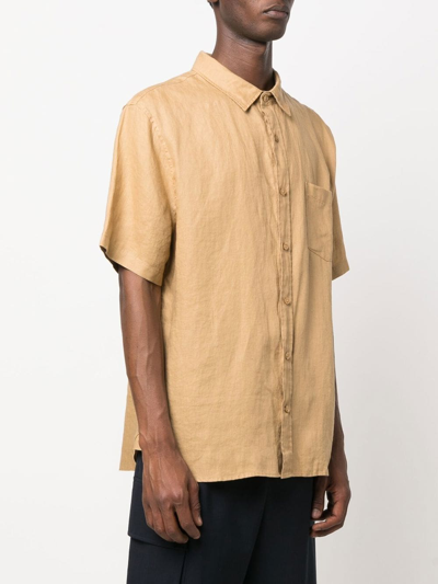 Shop Vince Chest Patch-pocket Detail Shirt In Neutrals