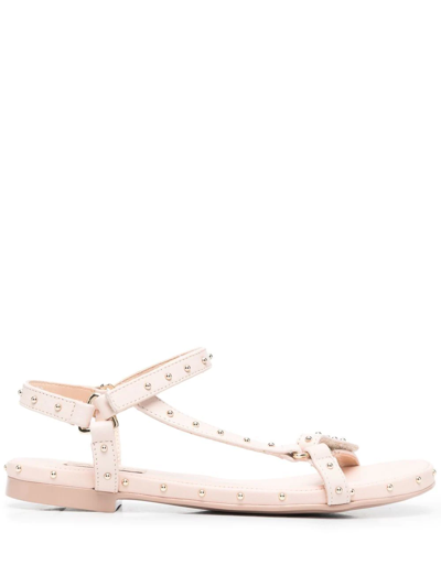 Shop Agl Attilio Giusti Leombruni Stud-detailing Open-toe Sandals In Pink