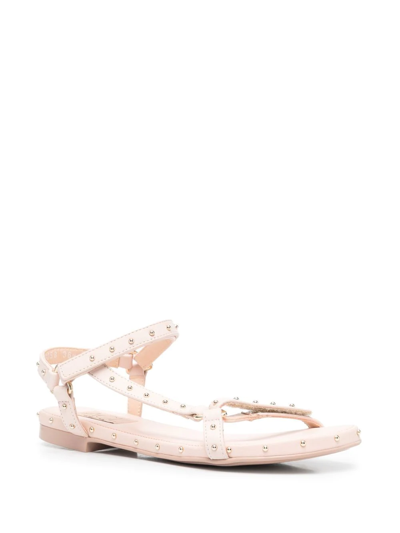 Shop Agl Attilio Giusti Leombruni Stud-detailing Open-toe Sandals In Pink