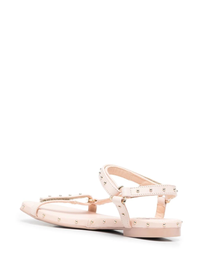 Shop Agl Attilio Giusti Leombruni Stud-detailing Open-toe Sandals In Pink