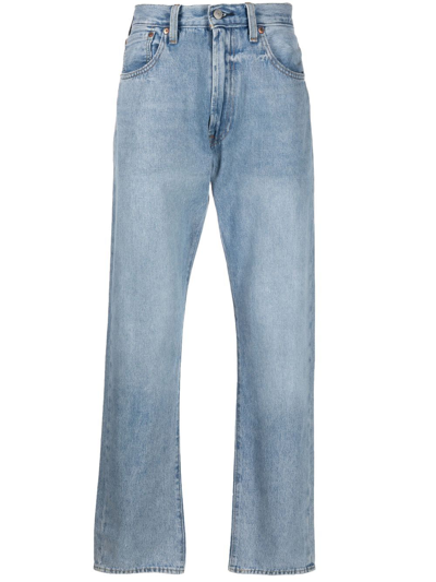 Shop Levi's Light-wash Straight-leg Jeans In Blue
