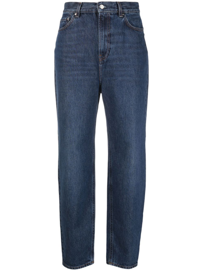 Shop Totême High-waist Boyfriend Jeans In Blue