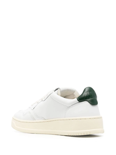 Autry Blue Leather Sneakers In White