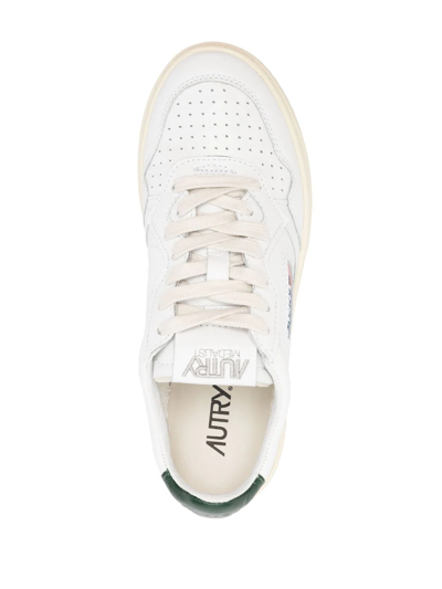 Autry Blue Leather Sneakers In White
