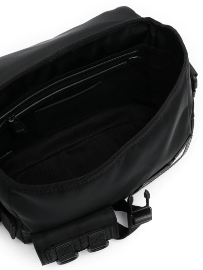 Shop Moschino Logo-print Shoulder Bag In Black