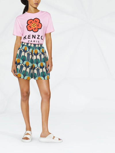 Shop Kenzo Boke Flower-print T-shirt In Pink