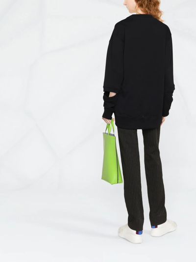 Stella Mccartney Scoop-neck Cotton-jersey Sweatshirt In Black